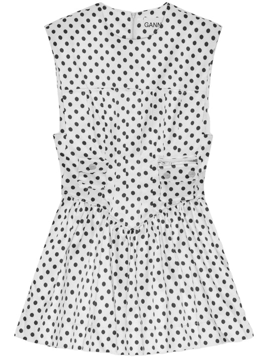 Polka Dot-Print Mini Dress