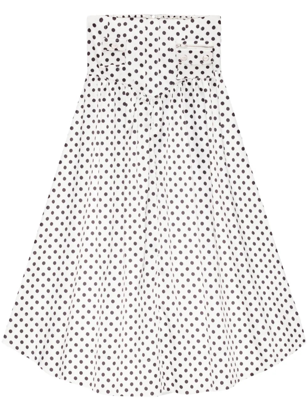Polka Dot-Print Maxi Skirt