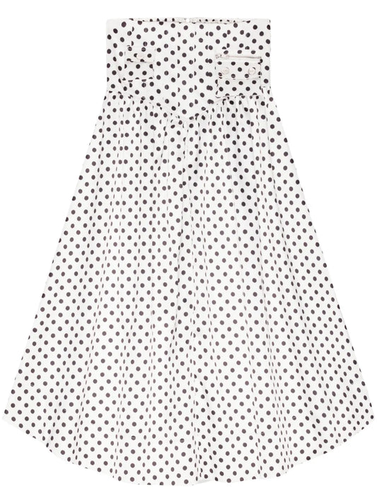 Polka Dot-Print Maxi Skirt