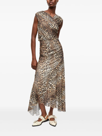 Leopard-Print Maxi Dres