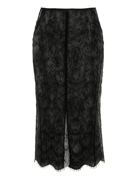 Chantilly-Lace Midi Skirt