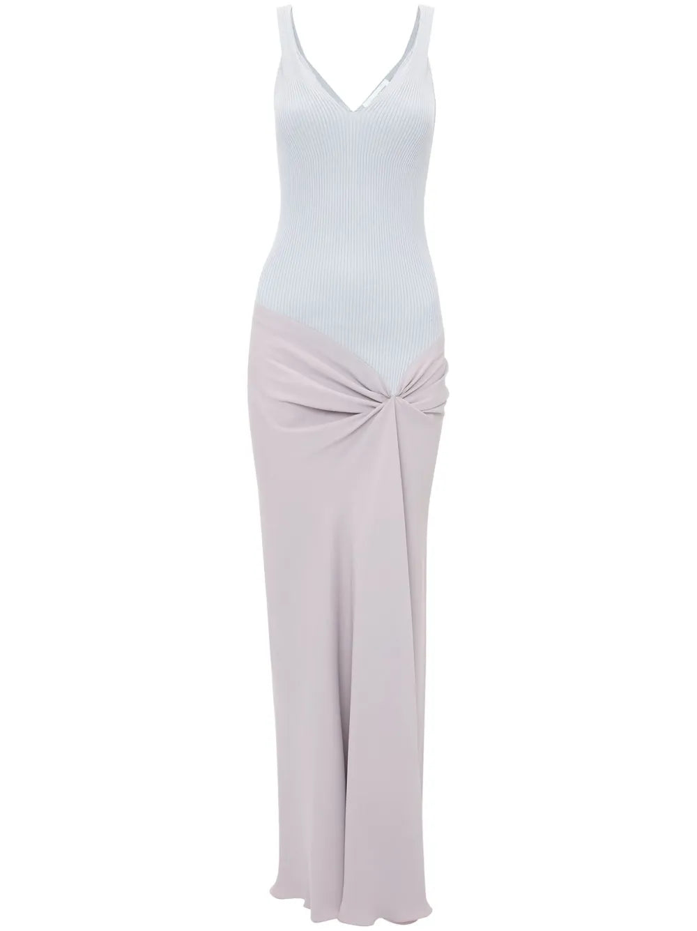 Knit-Detail Maxi Dress