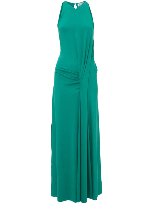 Draped Sleeveless Maxi Dress