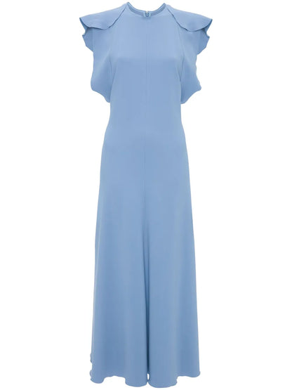 Cap-Sleeve Midi Dress
