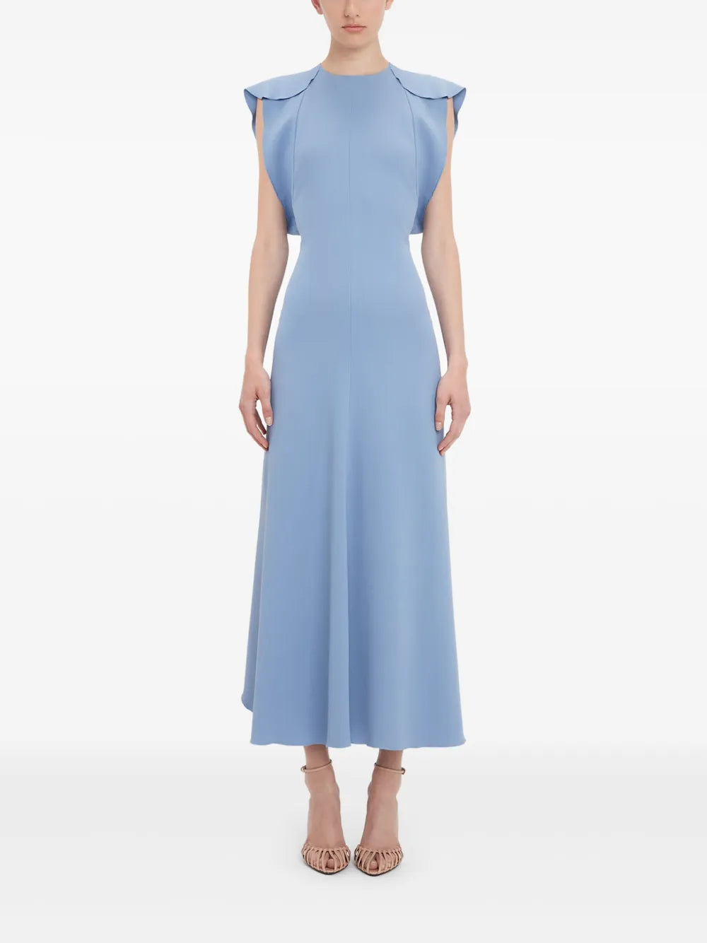 Cap-Sleeve Midi Dress