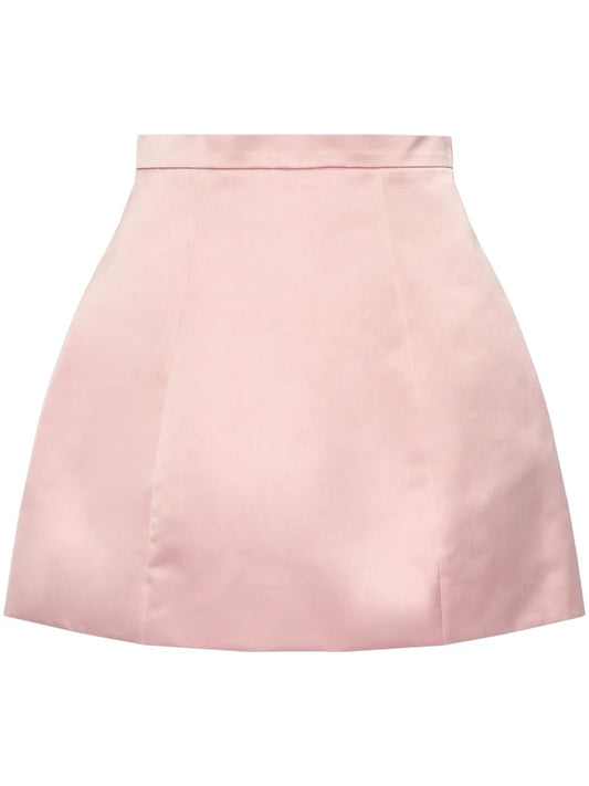Duchess-Satin Mini Skirt