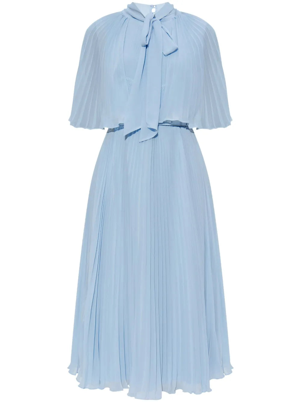 Chiffon Cape Midi Dress