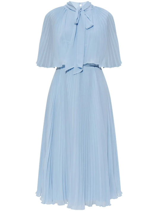 Chiffon Cape Midi Dress