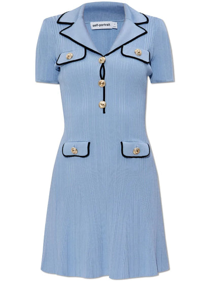 Ribbed-Knit Mini Dress