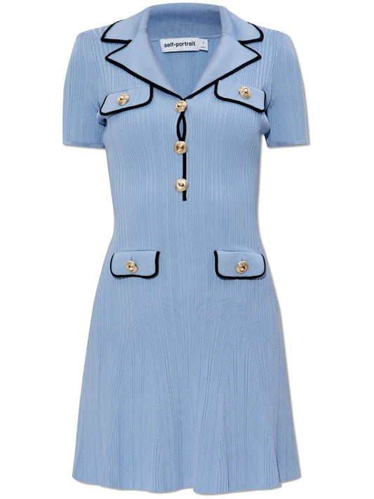 Ribbed-Knit Mini Dress