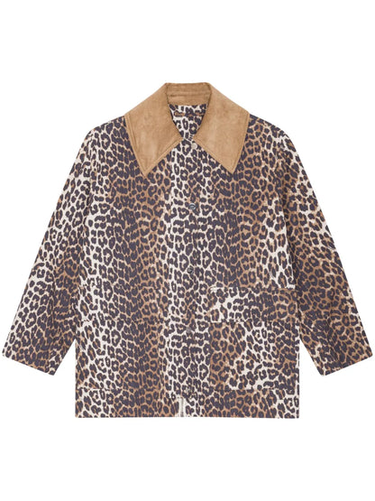 Leopard-Print Bomber Jacket