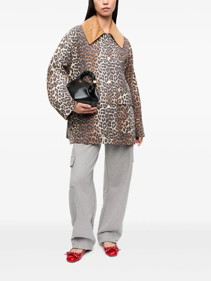 Leopard-Print Bomber Jacket