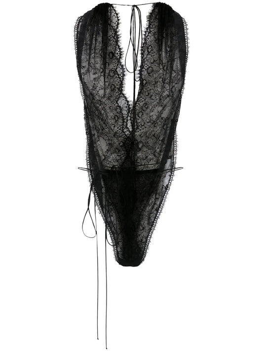 Halterneck Lace Bodysuit