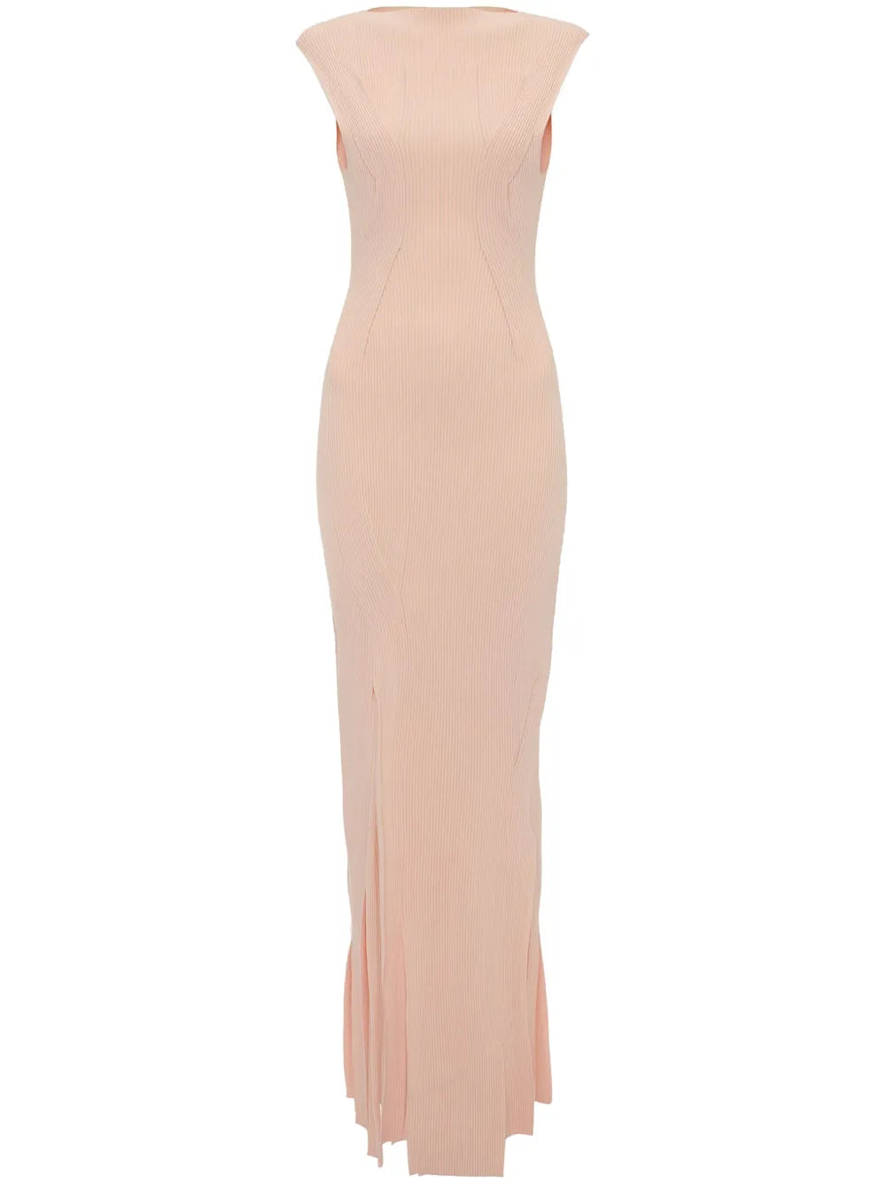 Pleat-Detailing Sleeveless Maxi Dress