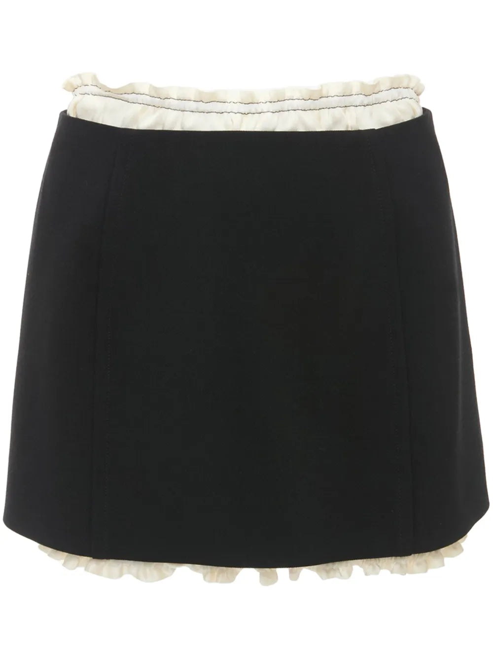 Ruched-Detail Mini Skirt