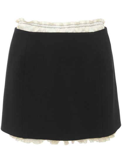 Ruched-Detail Mini Skirt