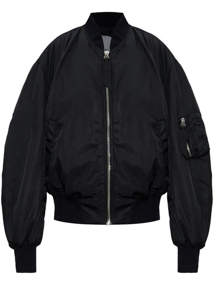 Bishop-Sleeves Bomber Jacket