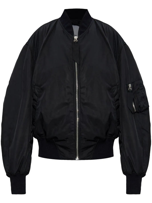 Bishop-Sleeves Bomber Jacket