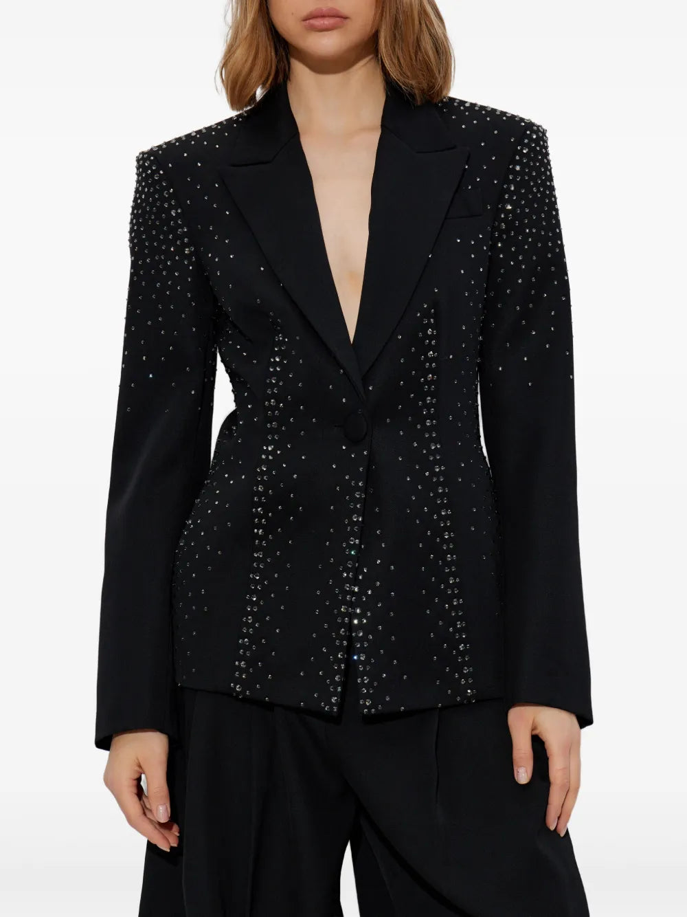 Crystal-Embellished Blazer