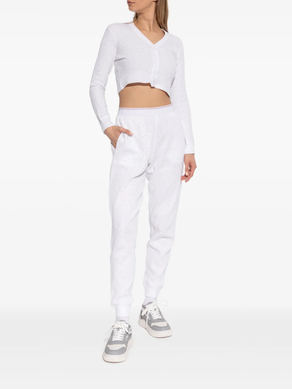 Crystal-Embellished Track Pants