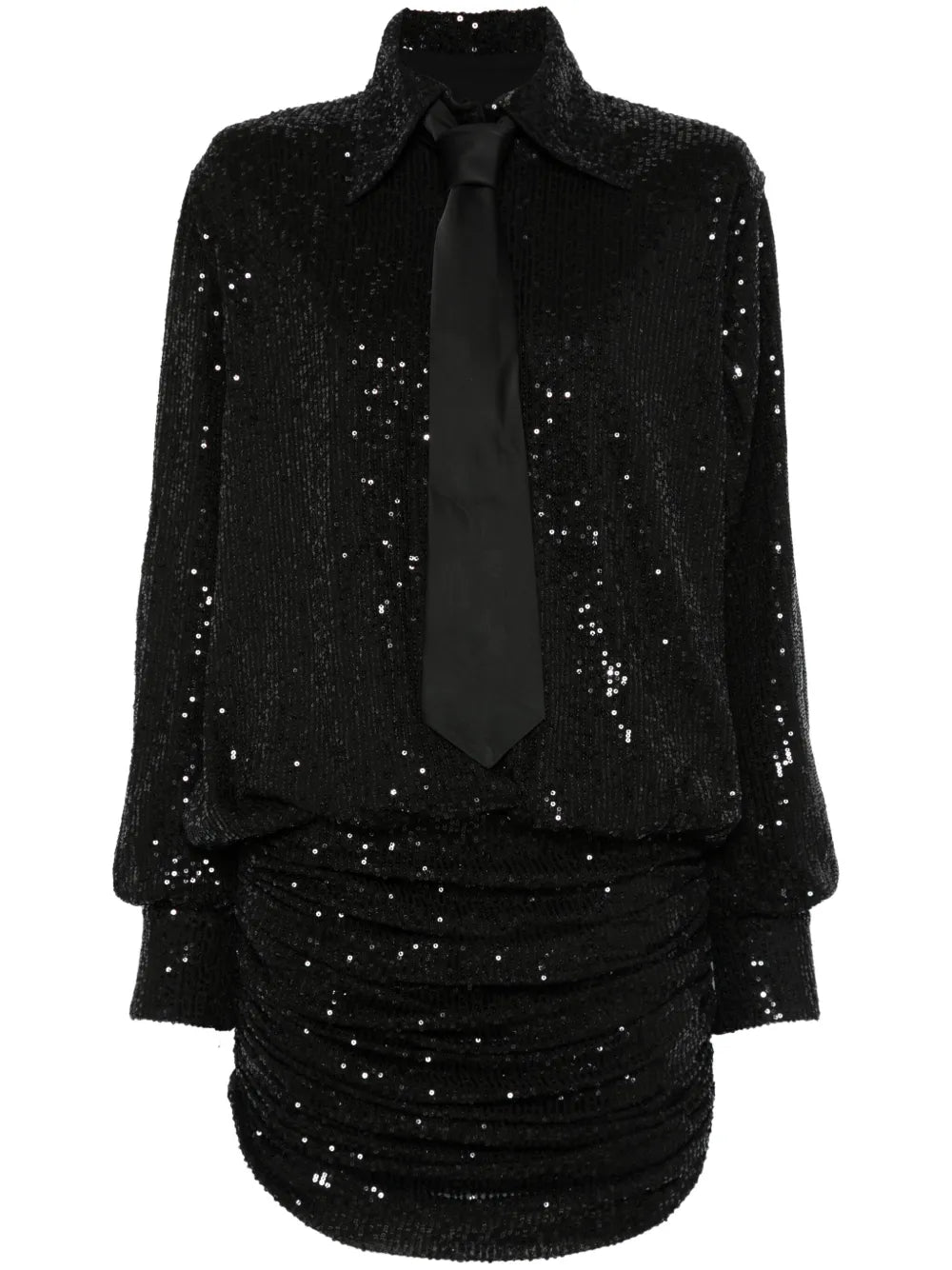 Sequin-Embellished Mini Dress