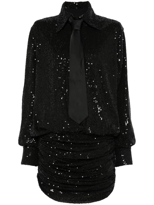 Sequin-Embellished Mini Dress