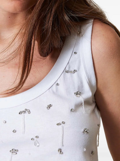 Embroidered Cropped Top