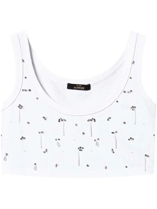 Embroidered Cropped Top