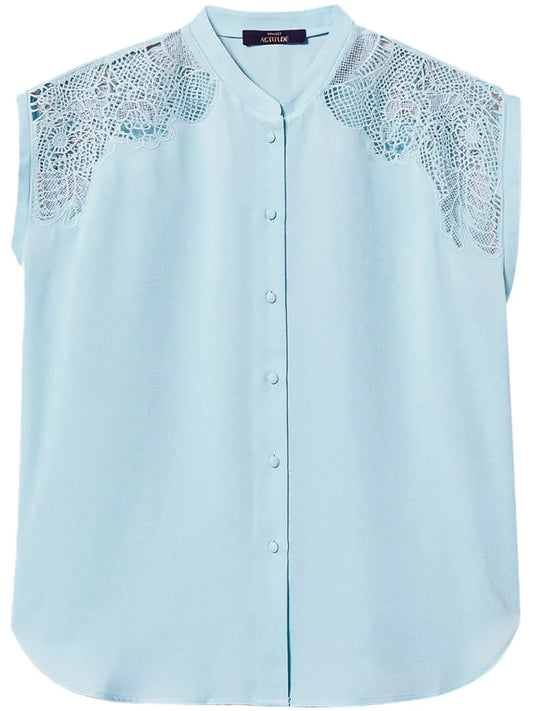 Lace-Panel Blouse
