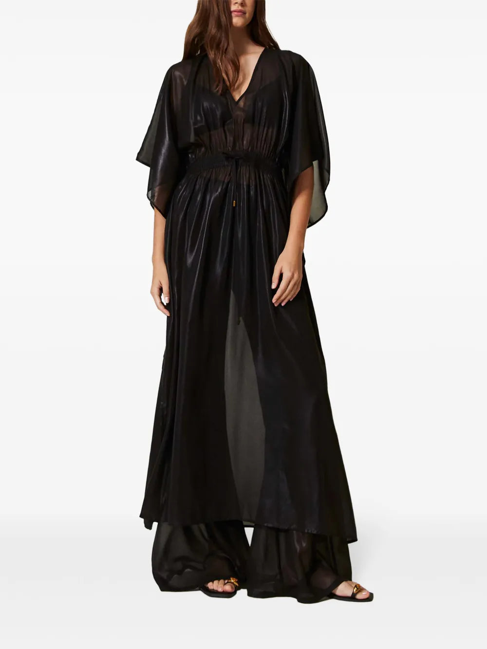Semi-Sheer Kaftan Dress