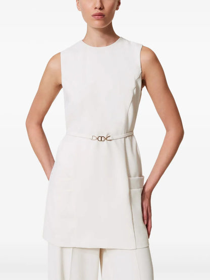 Crepe Belted Top