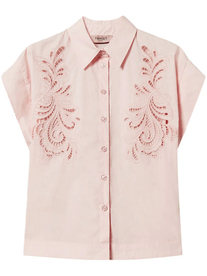 Embroidered Poplin Shirt