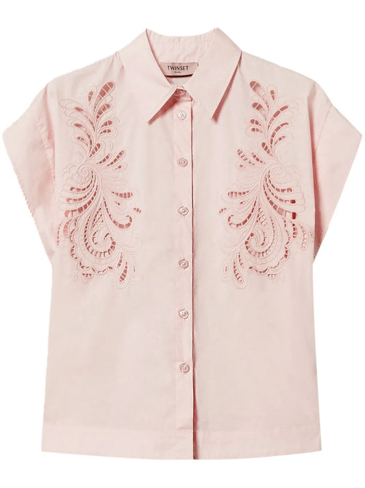 Embroidered Poplin Shirt