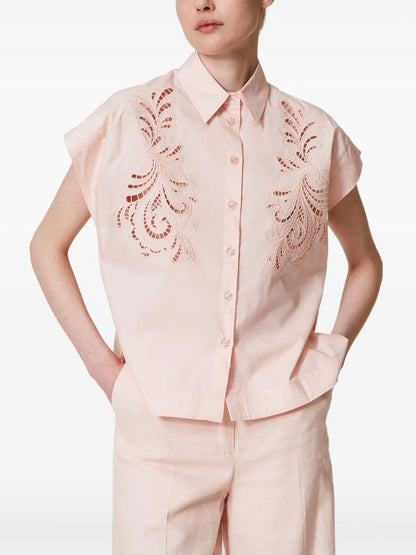 Embroidered Poplin Shirt