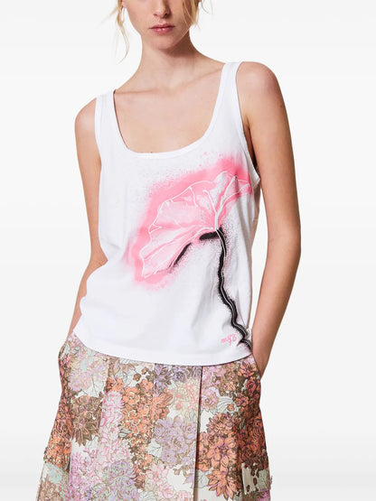 Floral-Print Tank Top