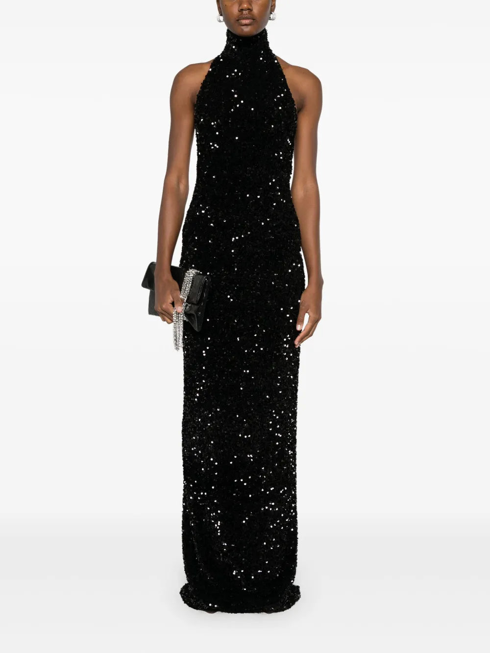 Sequin-Embellished Maxi Dress