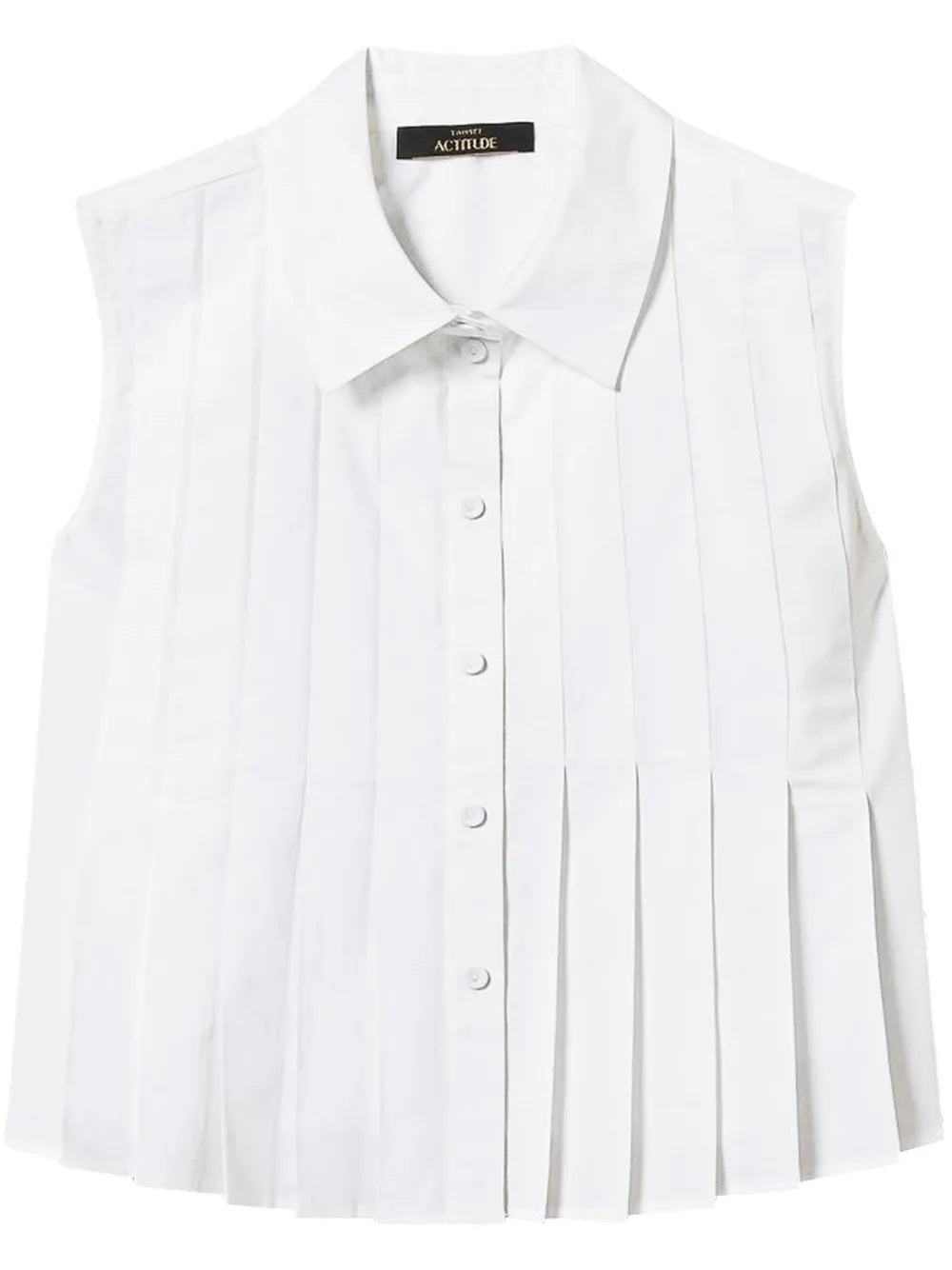 Pleated Cropped Shirt