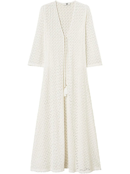 Open-Knit Beach Dress