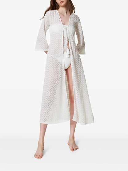 Open-Knit Beach Dress