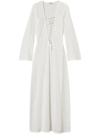 Open-Knit Beach Dress