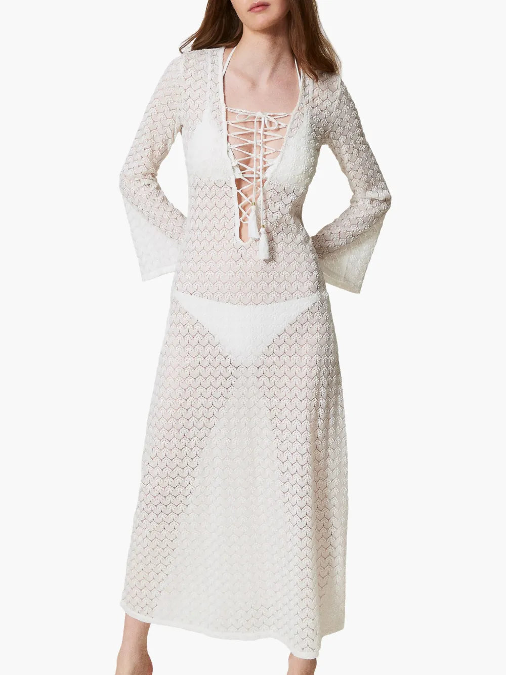 Open-Knit Beach Dress