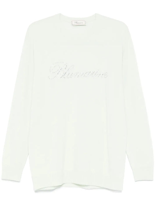 Rhinestone-Logo Sweater