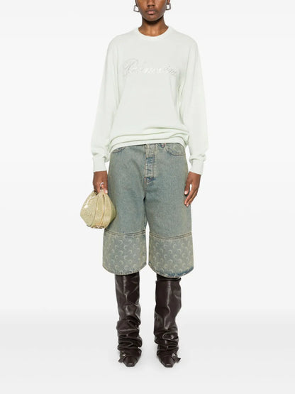 Rhinestone-Logo Sweater