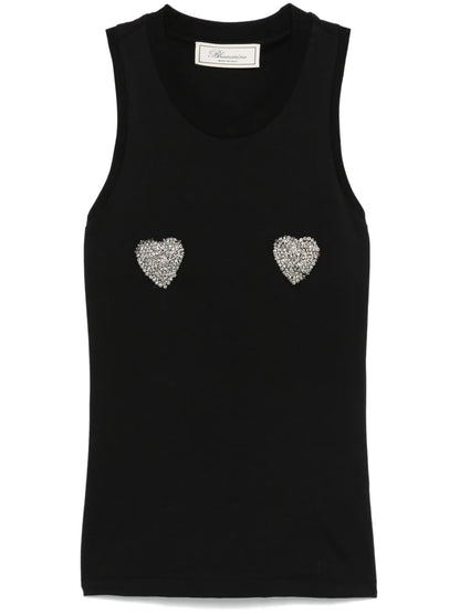 Heart-Appliqué Tank Top