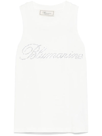 Rhinestone-Logo Tank Top