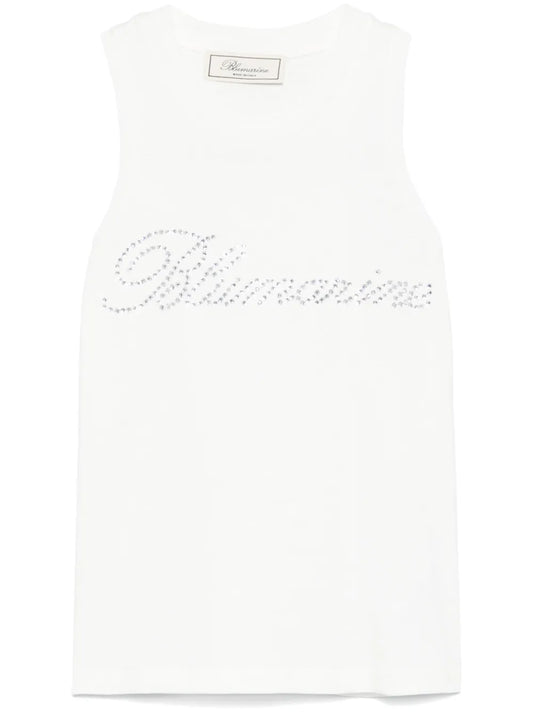 Rhinestone-Logo Tank Top