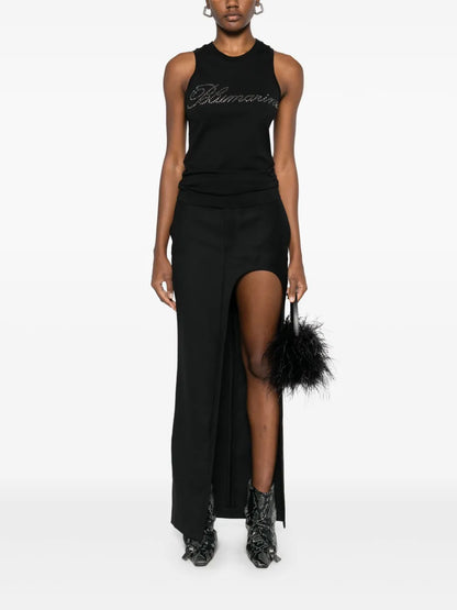 Rhinestone-Logo Tank Top