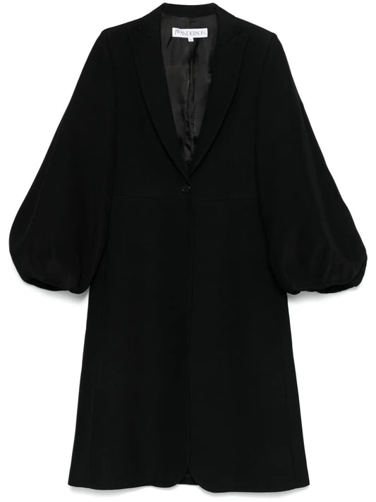 Balloon-Sleeve Coat