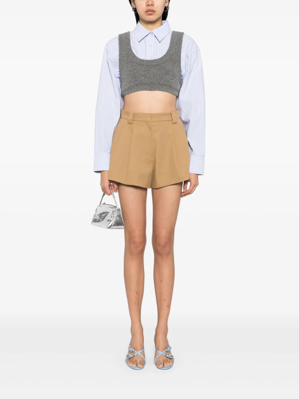 High-Waist Flared Short