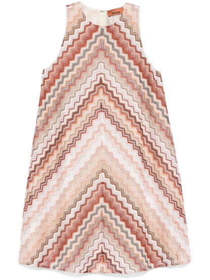 A-Line Zigzag Patterned Dress